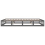 Estructura de cama de madera maciza gris 150x200 cm de vidaXL, Camas y somieres - Ref: Foro24-820803, Precio: 128,93 €, Descu...