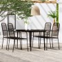 Juego de comedor de jardín 5 piezas negro de vidaXL, Conjuntos de jardín - Ref: Foro24-3099145, Precio: 315,42 €, Descuento: %