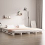 King Size white pine solid wood pallet bed 150x200 cm by vidaXL, Beds and slatted bases - Ref: Foro24-821398, Price: 178,98 €...