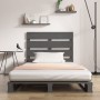 Estructura de cama madera maciza de pino gris 100x200 cm de vidaXL, Camas y somieres - Ref: Foro24-3120124, Precio: 175,07 €,...