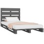 Estructura de cama madera maciza de pino gris 100x200 cm de vidaXL, Camas y somieres - Ref: Foro24-3120124, Precio: 175,07 €,...