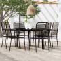 7-piece black garden dining set by vidaXL, Garden sets - Ref: Foro24-3099146, Price: 415,54 €, Discount: %