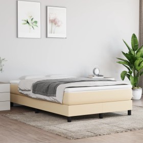 Estructura de cama de tela color crema 120x200 cm de vidaXL, Camas y somieres - Ref: Foro24-3120505, Precio: 94,99 €, Descuen...