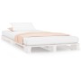 Cama de palets madera maciza pino blanca pequeña 75x190 cm de vidaXL, Camas y somieres - Ref: Foro24-821418, Precio: 84,99 €,...