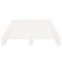 Small white solid pine wood pallet bed 75x190 cm by vidaXL, Beds and slatted bases - Ref: Foro24-821418, Price: 84,99 €, Disc...