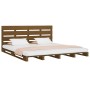 Honey brown solid pine wood bed frame 150x200 cm by vidaXL, Beds and slatted bases - Ref: Foro24-3120140, Price: 203,73 €, Di...