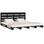 Estructura de cama madera maciza de pino negro 135x190 cm de vidaXL, Camas y somieres - Ref: Foro24-3120166, Precio: 220,99 €...