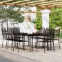 Garden dining set 9 pieces black by vidaXL, Garden sets - Ref: Foro24-3099148, Price: 594,96 €, Discount: %