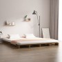 Solid honey brown pine wood pallet beds 140x190 cm by vidaXL, Beds and slatted bases - Ref: Foro24-821440, Price: 194,79 €, D...