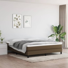 Brown fabric bed frame 160x200 cm by vidaXL, Beds and slatted bases - Ref: Foro24-3120527, Price: 99,89 €, Discount: %