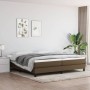 Dark brown fabric bed frame 200x200 cm by vidaXL, Beds and slatted bases - Ref: Foro24-3120543, Price: 110,51 €, Discount: %