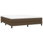 Estructura de cama de tela marrón 160x200 cm de vidaXL, Camas y somieres - Ref: Foro24-3120527, Precio: 99,89 €, Descuento: %