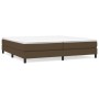 Dark brown fabric bed frame 200x200 cm by vidaXL, Beds and slatted bases - Ref: Foro24-3120543, Price: 123,99 €, Discount: %