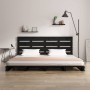 Solid black pine wood bed frame 200x200 cm by vidaXL, Beds and slatted bases - Ref: Foro24-3120156, Price: 267,43 €, Discount: %