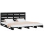 Solid black pine wood bed frame 200x200 cm by vidaXL, Beds and slatted bases - Ref: Foro24-3120156, Price: 267,43 €, Discount: %