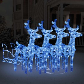 240 LED Acrylic Reindeer and Sleigh Christmas Decoration by vidaXL, Christmas lights - Ref: Foro24-3100421, Price: 140,21 €, ...