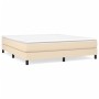 Estructura de cama de tela color crema 160x200 cm de vidaXL, Camas y somieres - Ref: Foro24-3120529, Precio: 122,20 €, Descue...