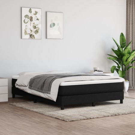 Estructura de cama de tela negra 140x200 cm de vidaXL, Camas y somieres - Ref: Foro24-3120518, Precio: 104,04 €, Descuento: %