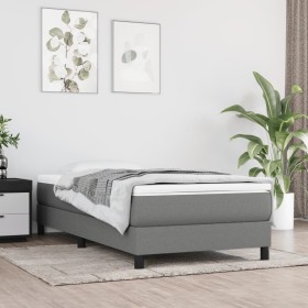 Dark gray fabric bed frame 90x200 cm by vidaXL, Beds and slatted bases - Ref: Foro24-3120485, Price: 72,67 €, Discount: %