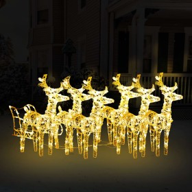 320 LED Acrylic Reindeer and Sleigh Christmas Decoration by vidaXL, Christmas lights - Ref: Foro24-3100423, Price: 139,99 €, ...