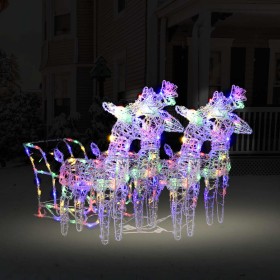 240 LED Acrylic Reindeer and Sleigh Christmas Decoration by vidaXL, Christmas lights - Ref: Foro24-3100422, Price: 142,88 €, ...