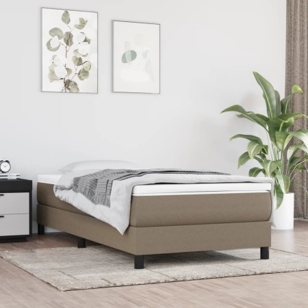 Taupe gray fabric bed frame 90x200 cm by vidaXL, Beds and slatted bases - Ref: Foro24-3120488, Price: 81,65 €, Discount: %