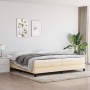 Estructura de cama de tela color crema 200x200 cm de vidaXL, Camas y somieres - Ref: Foro24-3120545, Precio: 122,94 €, Descue...