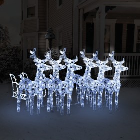 320 LED Acrylic Reindeer and Sleigh Christmas Decoration by vidaXL, Christmas lights - Ref: Foro24-3100424, Price: 195,34 €, ...