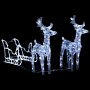 320 LED Acrylic Reindeer and Sleigh Christmas Decoration by vidaXL, Christmas lights - Ref: Foro24-3100424, Price: 150,10 €, ...