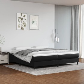 Black synthetic leather bed frame 200x200 cm by vidaXL, Beds and slatted bases - Ref: Foro24-3120718, Price: 135,56 €, Discou...