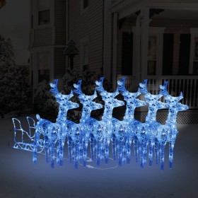 320 LED Acrylic Reindeer and Sleigh Christmas Decoration by vidaXL, Christmas lights - Ref: Foro24-3100425, Price: 178,80 €, ...