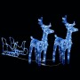 320 LED Acrylic Reindeer and Sleigh Christmas Decoration by vidaXL, Christmas lights - Ref: Foro24-3100425, Price: 149,46 €, ...