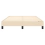 Estructura de cama de tela color crema 140x190 cm de vidaXL, Camas y somieres - Ref: Foro24-3120513, Precio: 102,97 €, Descue...