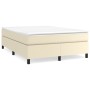 Cream synthetic leather bed frame 140x200 cm by vidaXL, Beds and slatted bases - Ref: Foro24-3121049, Price: 131,99 €, Discou...