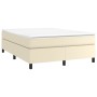 Cream synthetic leather bed frame 140x200 cm by vidaXL, Beds and slatted bases - Ref: Foro24-3121049, Price: 131,99 €, Discou...