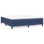 Estructura de cama de tela azul 160x200 cm de vidaXL, Camas y somieres - Ref: Foro24-3120530, Precio: 107,06 €, Descuento: %