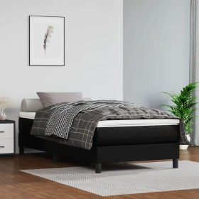 Black synthetic leather bed frame 100x200 cm by vidaXL, Beds and slatted bases - Ref: Foro24-3120682, Price: 91,99 €, Discoun...