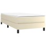 Cream synthetic leather bed frame 90x200 cm by vidaXL, Beds and slatted bases - Ref: Foro24-3120678, Price: 85,84 €, Discount: %