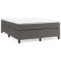 Estructura de cama de cuero sintético gris 140x200 cm de vidaXL, Camas y somieres - Ref: Foro24-3121051, Precio: 117,62 €, De...