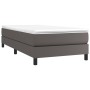 Estructura de cama cuero sintético gris 90x190 cm de vidaXL, Camas y somieres - Ref: Foro24-3120674, Precio: 86,95 €, Descuen...