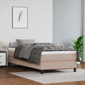 Estructura de cama de cuero sintético capuchino 100x200 cm de vidaXL, Camas y somieres - Ref: Foro24-3120687, Precio: 91,71 €...