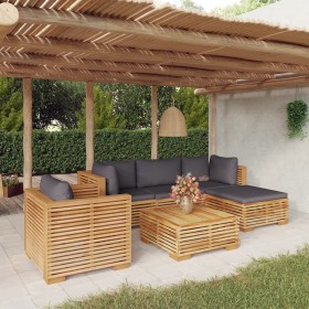 6-piece garden furniture set and solid teak wood cushions by vidaXL, Garden sets - Ref: Foro24-3100858, Price: 1,00 €, Discou...