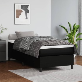 Estructura de cama cuero sintético negro 90x190 cm de vidaXL, Camas y somieres - Ref: Foro24-3121017, Precio: 99,99 €, Descue...