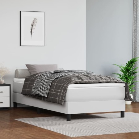 White synthetic leather bed frame 90x190 cm by vidaXL, Beds and slatted bases - Ref: Foro24-3120671, Price: 83,24 €, Discount: %