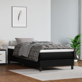 Estructura de cama de cuero sintético negro 90x200 cm de vidaXL, Camas y somieres - Ref: Foro24-3120676, Precio: 89,43 €, Des...