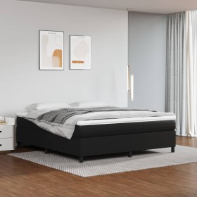 Black synthetic leather bed frame 180x200 cm by vidaXL, Beds and slatted bases - Ref: Foro24-3121059, Price: 140,99 €, Discou...