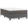 Gray synthetic leather box spring bed frame 120x200 cm by vidaXL, Beds and slatted bases - Ref: Foro24-3121039, Price: 142,99...