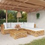 6-piece garden furniture set and solid teak wood cushions by vidaXL, Garden sets - Ref: Foro24-3100859, Price: 1,00 €, Discou...