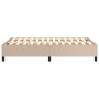 Estructura cama box spring cuero sintético capuchino 120x200 cm de vidaXL, Camas y somieres - Ref: Foro24-3121040, Precio: 14...