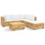 6-piece garden furniture set and solid teak wood cushions by vidaXL, Garden sets - Ref: Foro24-3100859, Price: 1,00 €, Discou...